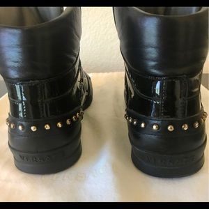 Versace Medusa Patent Leather High Top Sneakers9.5